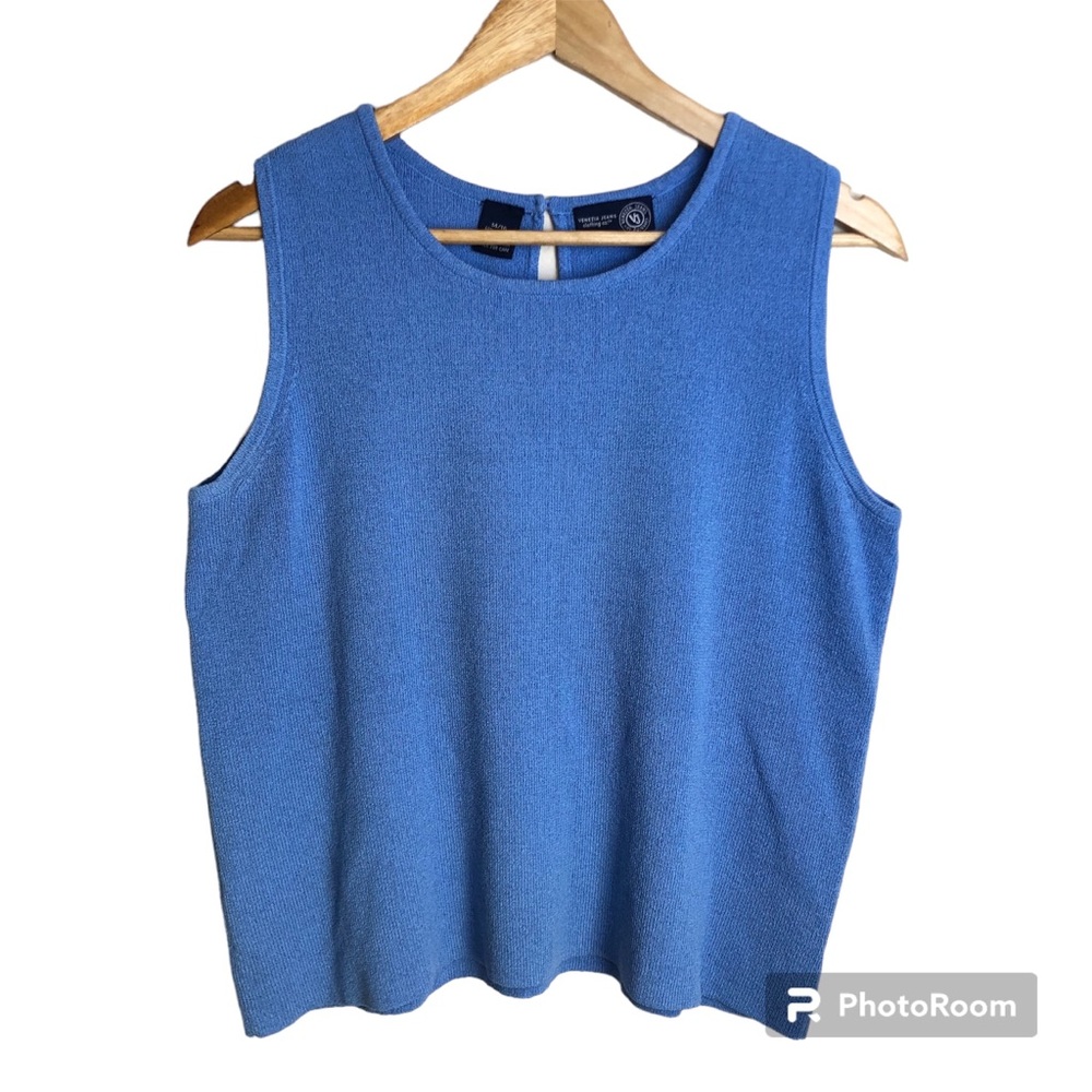 Venezia Jeans Clothing Co. Blue Tank Crop Top Womens 14/16 L/XL Business Casual